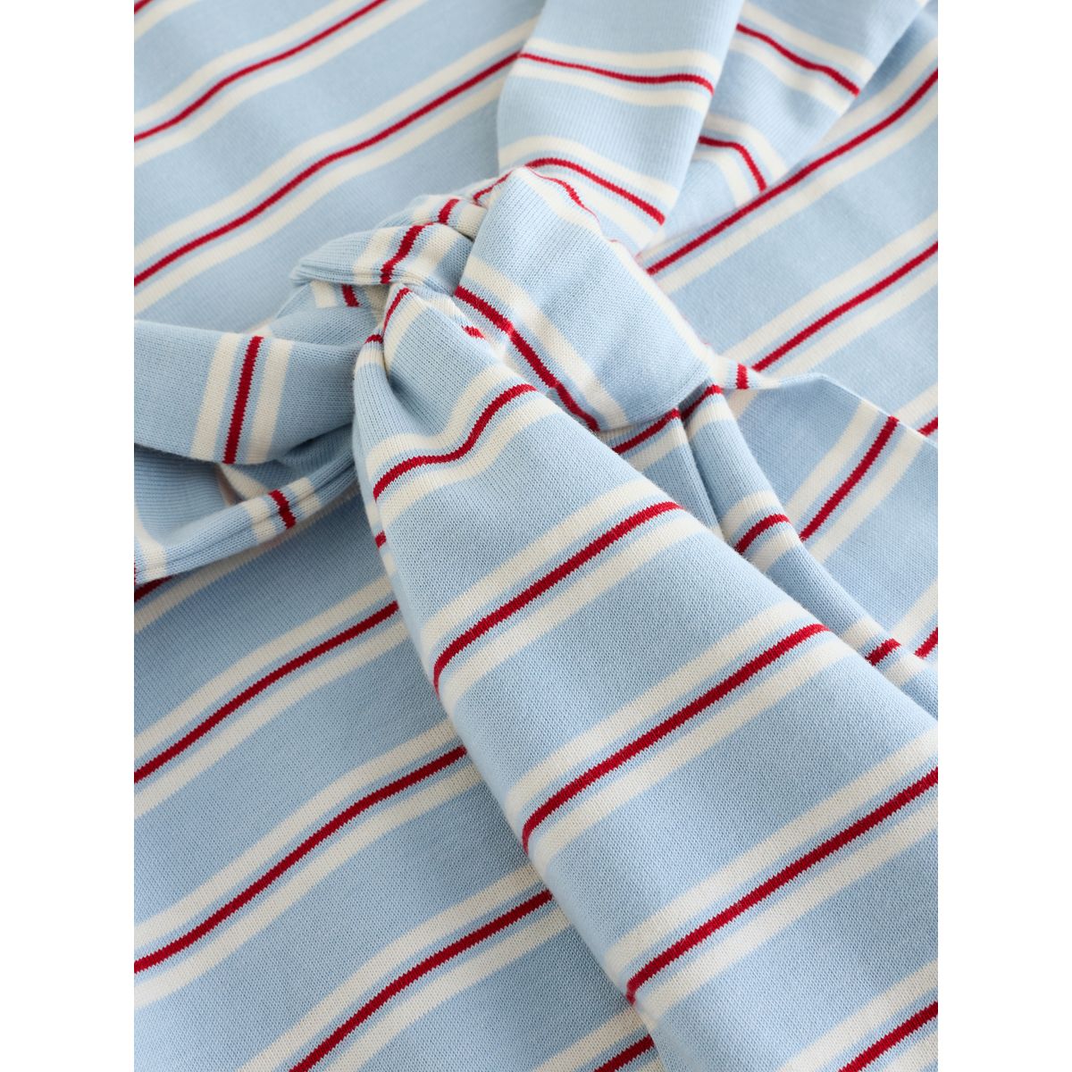 Robe t-shirt jersey coton taille nouée rayures bleues, NEXT