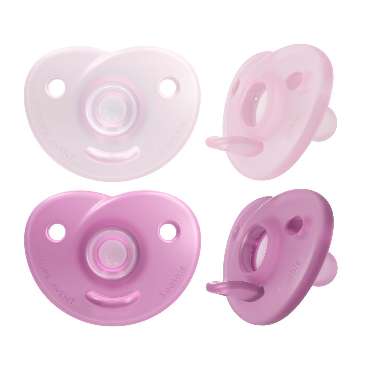 Lot de 2 sucettes Soothie rose, PHILIPS AVENT