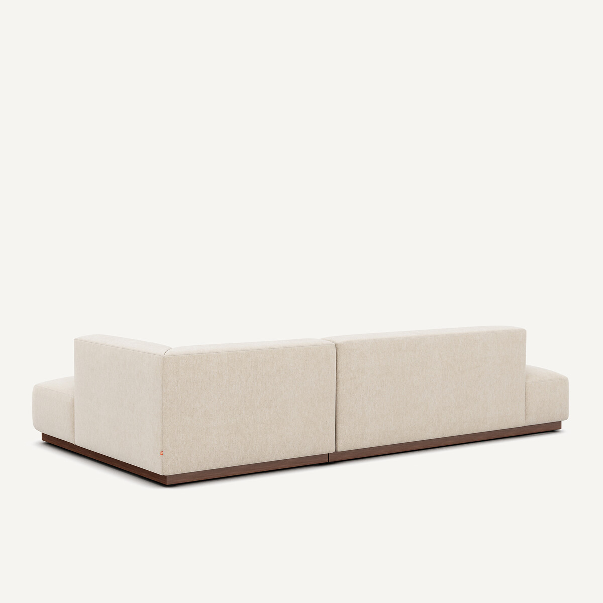 Canapé d'angle droit XL toile chinée, Jacopo ivoire, AM.PM