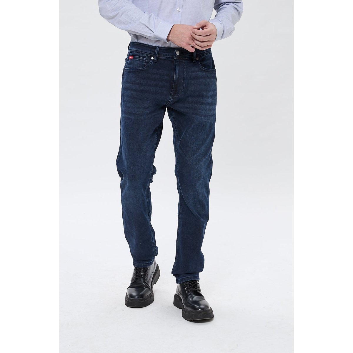 Jean coton straight STRAIGHT JORDY dark stone brushed, LEE COOPER