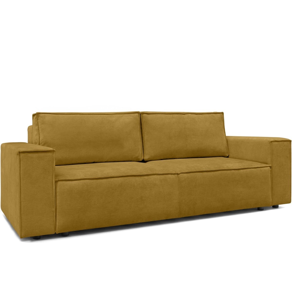 Canapé convertible 3 places en tissu chenille - HARPER bronze, HOMIFAB