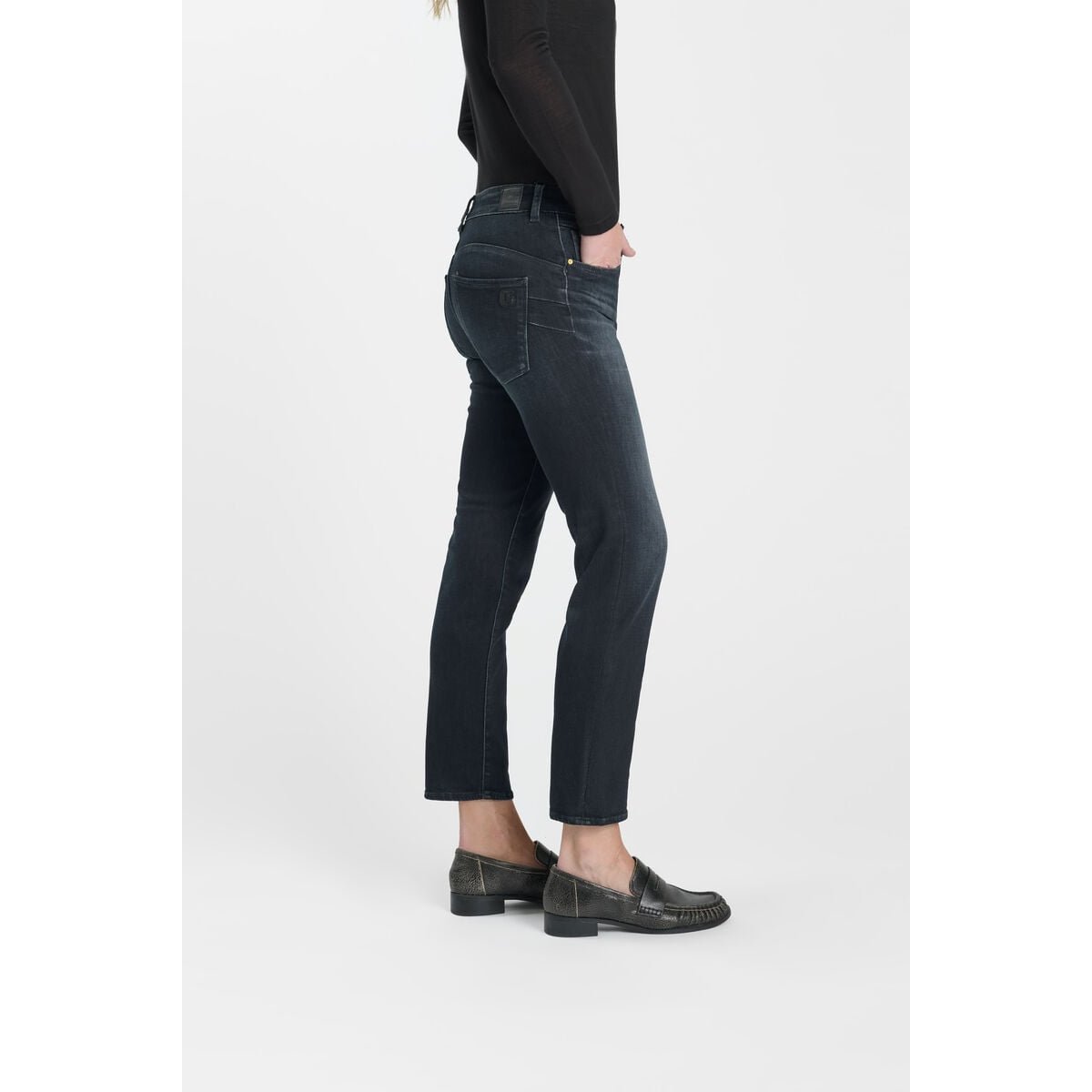Jeans push-up  taille haute PULP, 7/8ème blue / black, LE TEMPS DES CERISES