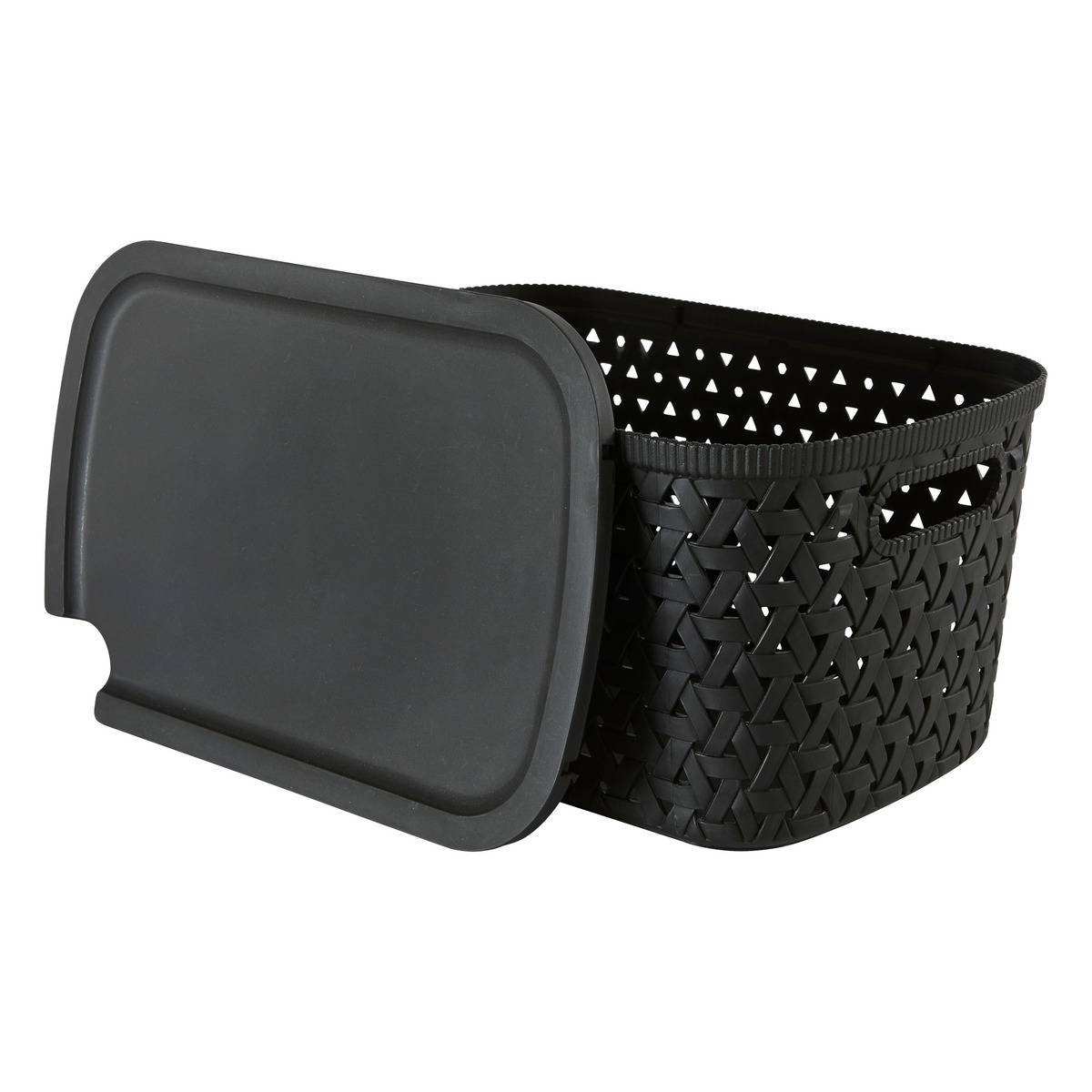 Panier de rangement 6,7L TRESSY noir, 5FIVE SIMPLY SMART