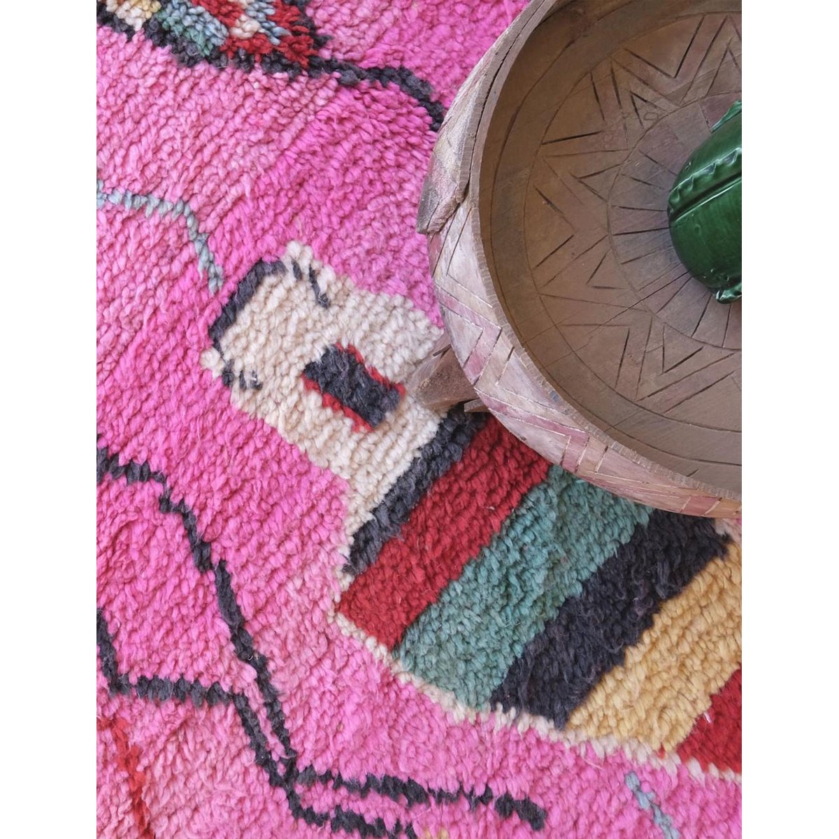 Tapis berbère marocain en laine 171 x 261 cm rose poudrée, AFK LIVING