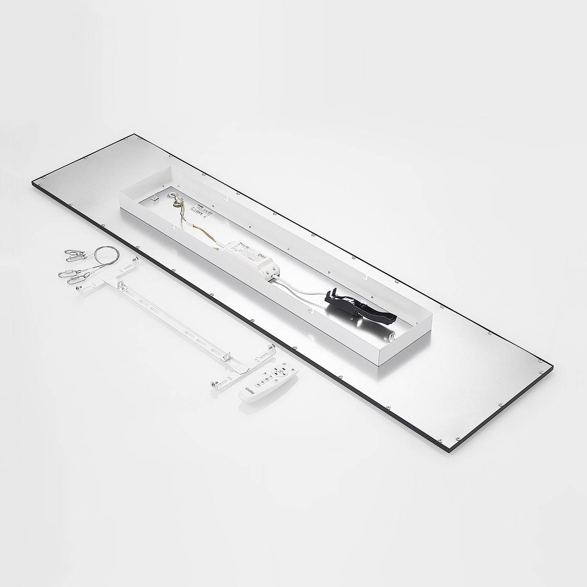 Panneau en aluminium moderneLED, Nelios noir, blanc, LINDBY