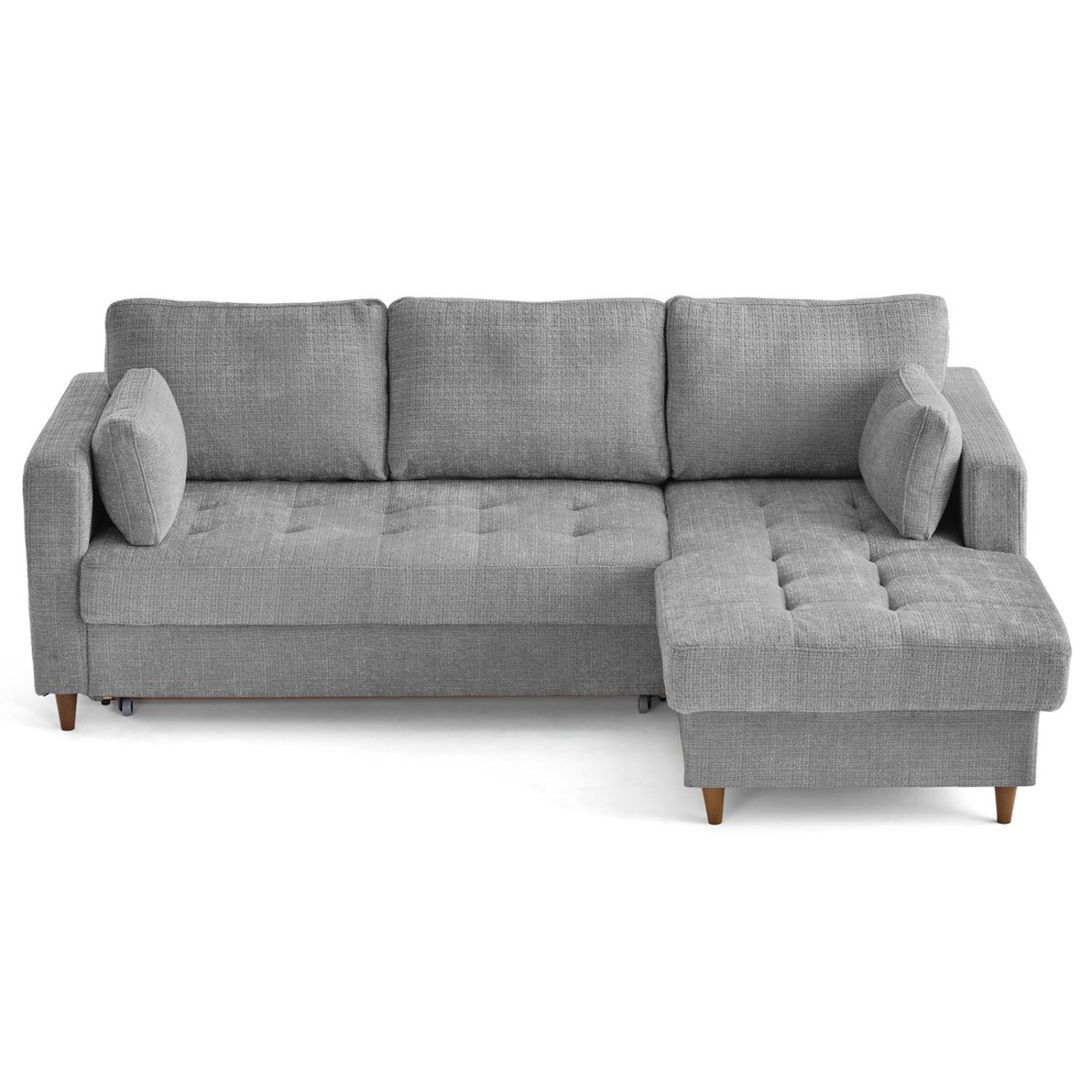 Canapé d'Angle Convertible 4 places - ANNA gris, BEST MOBILIER