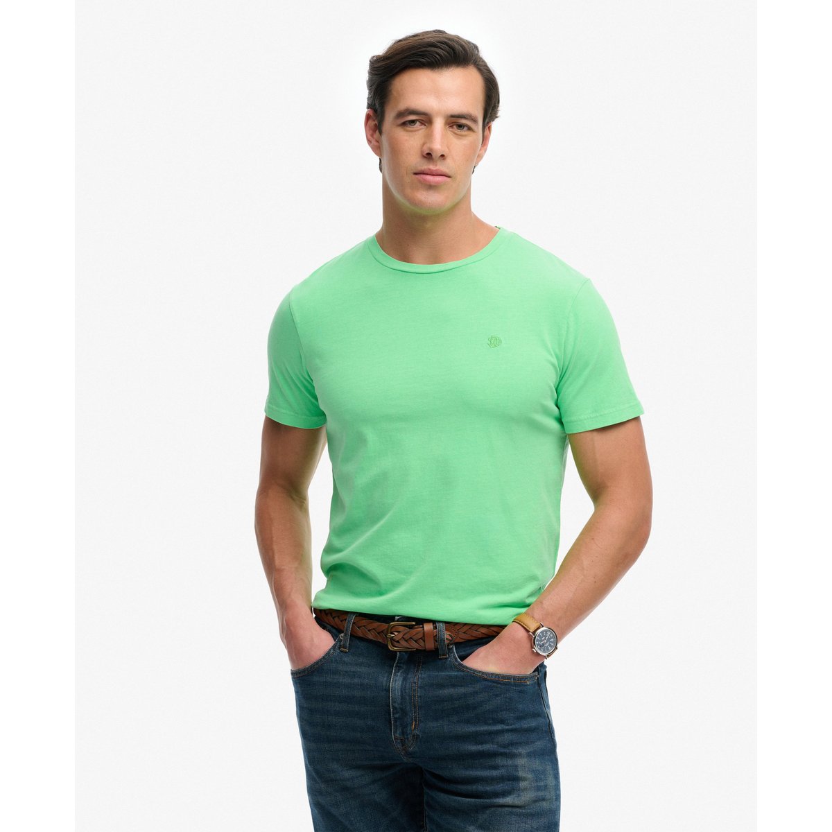 T-shirt Néon Essential Classic vert acide, SUPERDRY