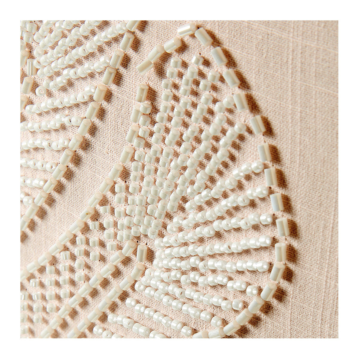 Décoration murale PALME en perles - Écrubr/ beige, BLANC D’IVOIRE