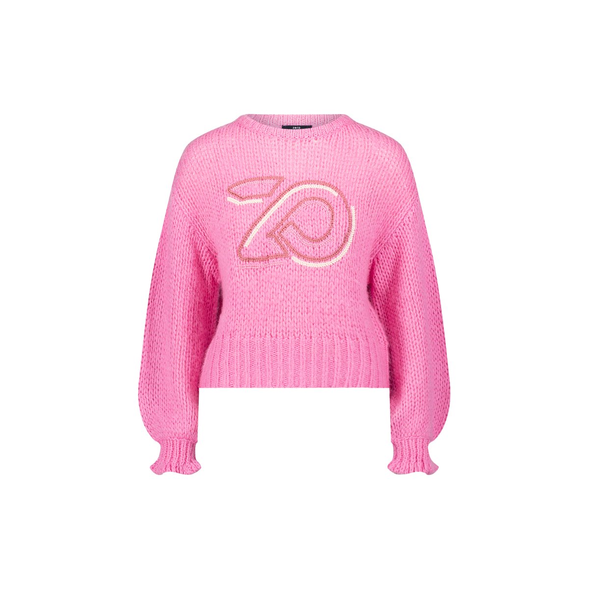 Pullover mit logostickerei patch pinkpink, ZERO