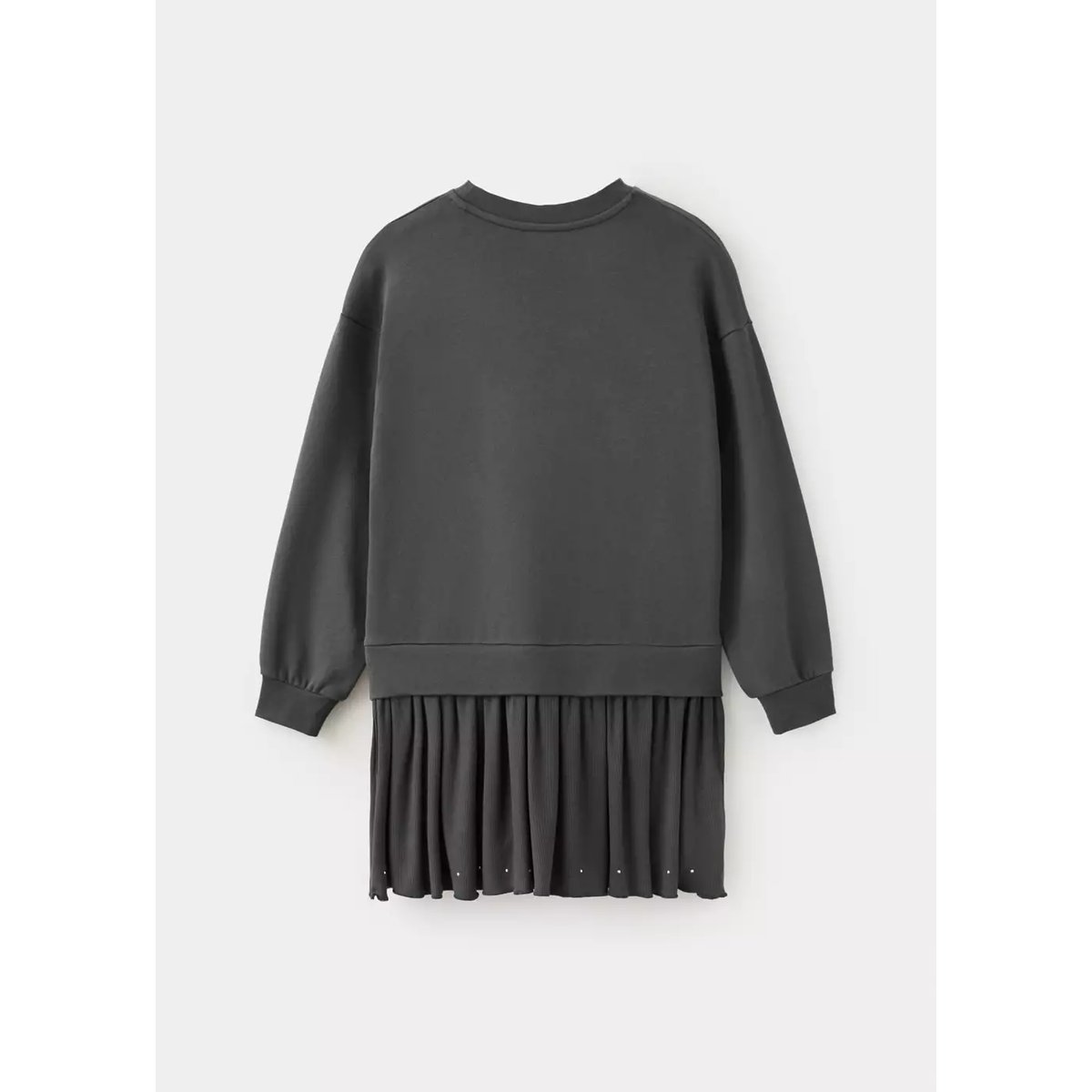 Robe combinée détails clous gris anthracite, MANGO KIDS