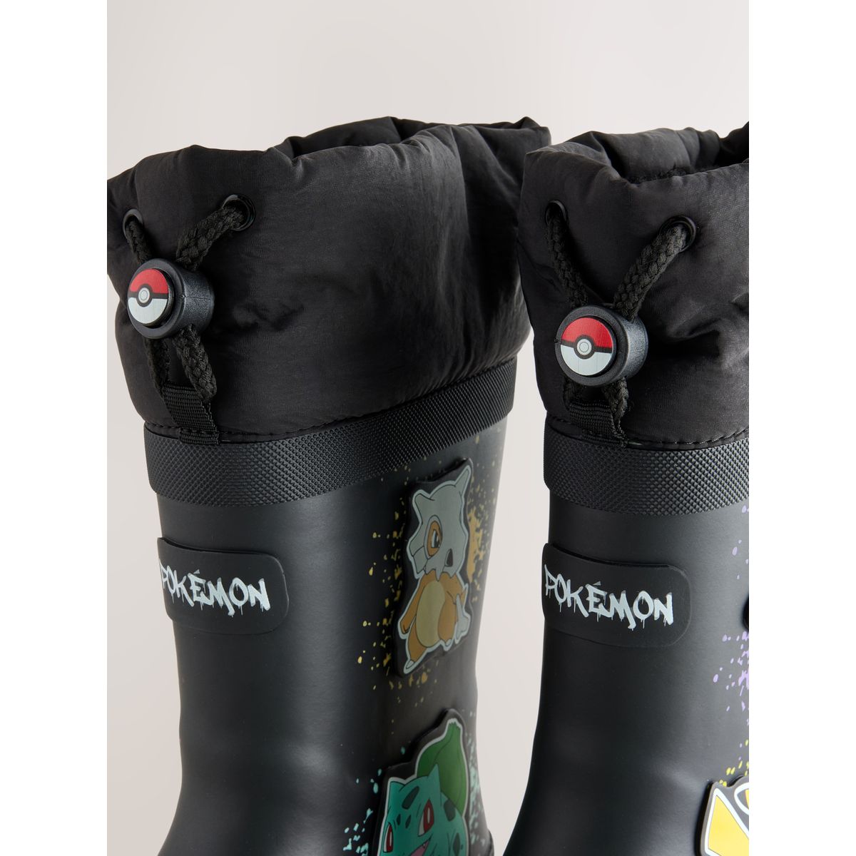 Bottes en caoutchouc revers réglable pokémon noir, NEXT