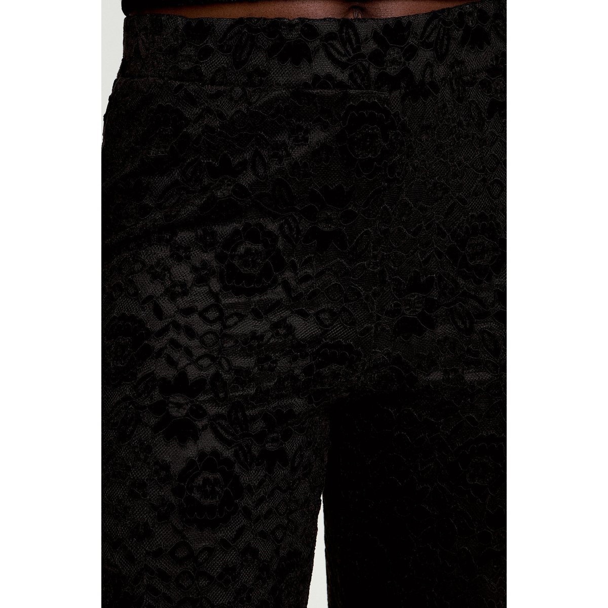 Pantalon bootcut effet dentelle noir, CACHE CACHE