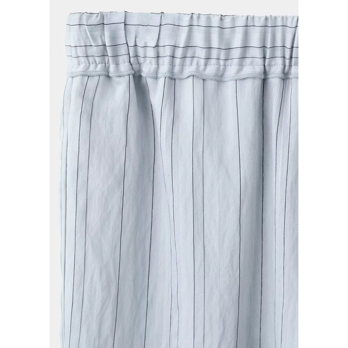 Pantalon droit à rayures bleu, MANGO