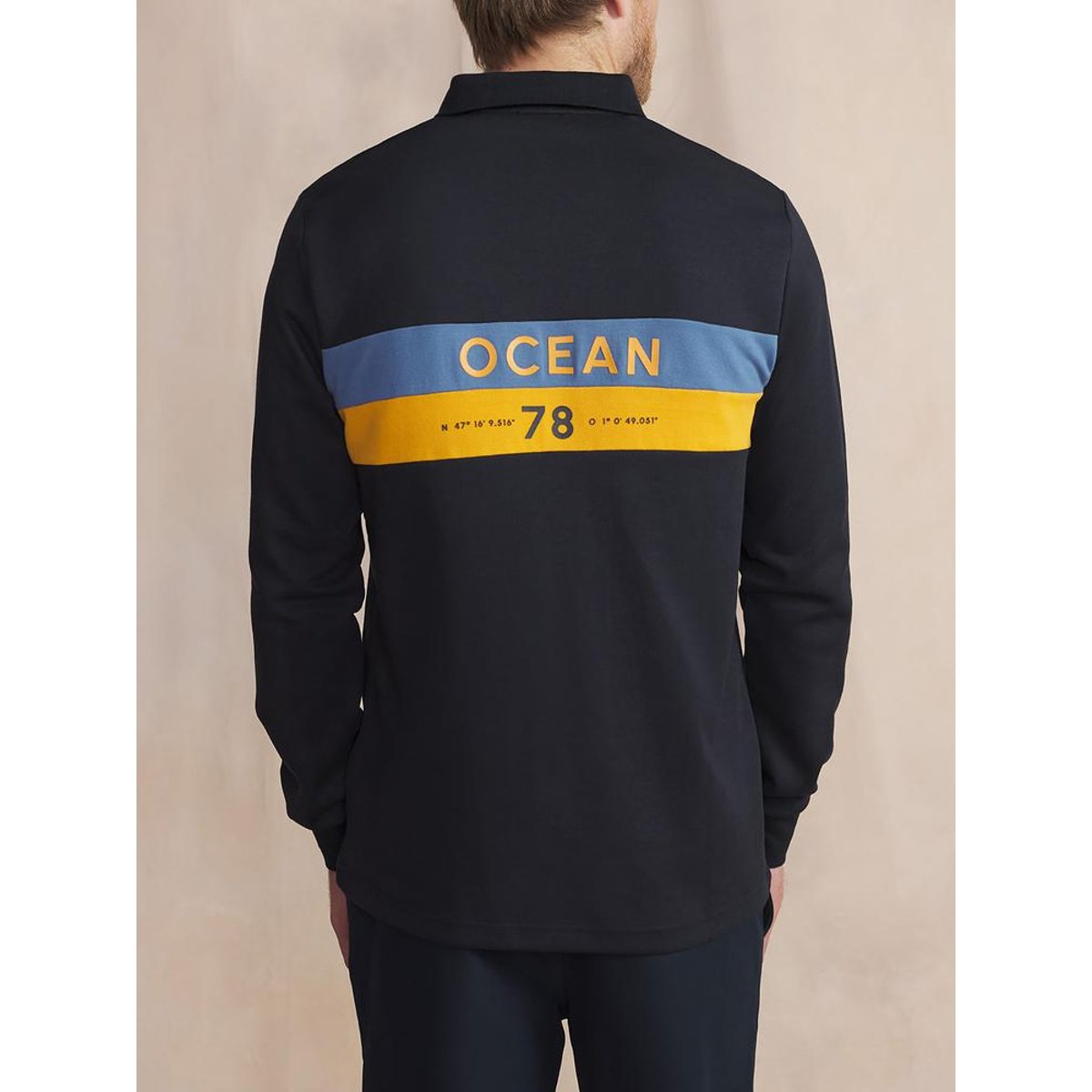 Polo manches longues JADENPOL marine, TBS