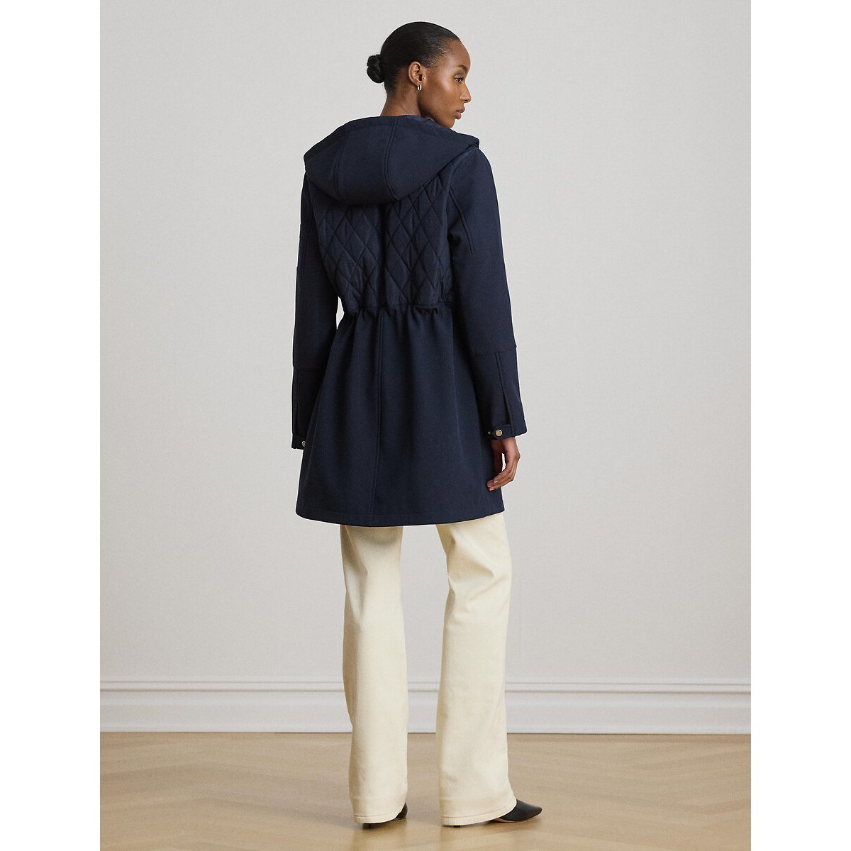Parka mi-longue matelassée à capuche marine, LAUREN RALPH LAUREN