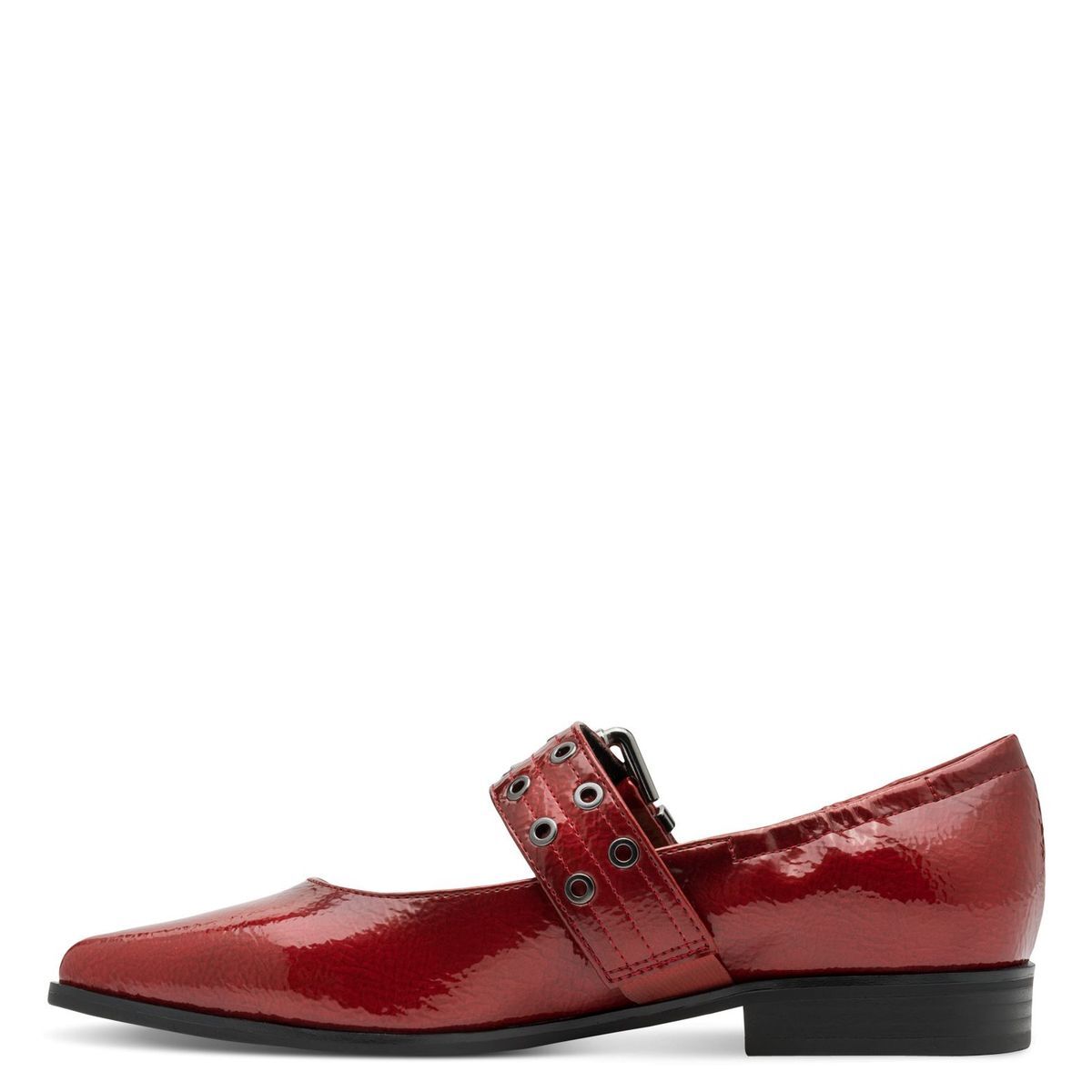 Ballerine talon bloc pat. rouge foncé, MARCO TOZZI