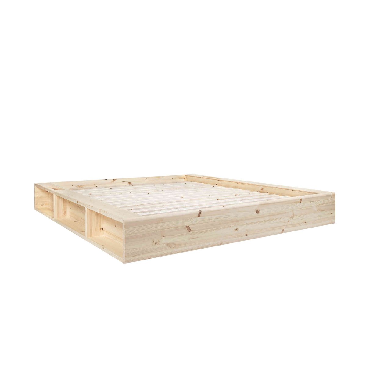 Lit futon en pin massif, avec tatami bois clair, KARUP DESIGN