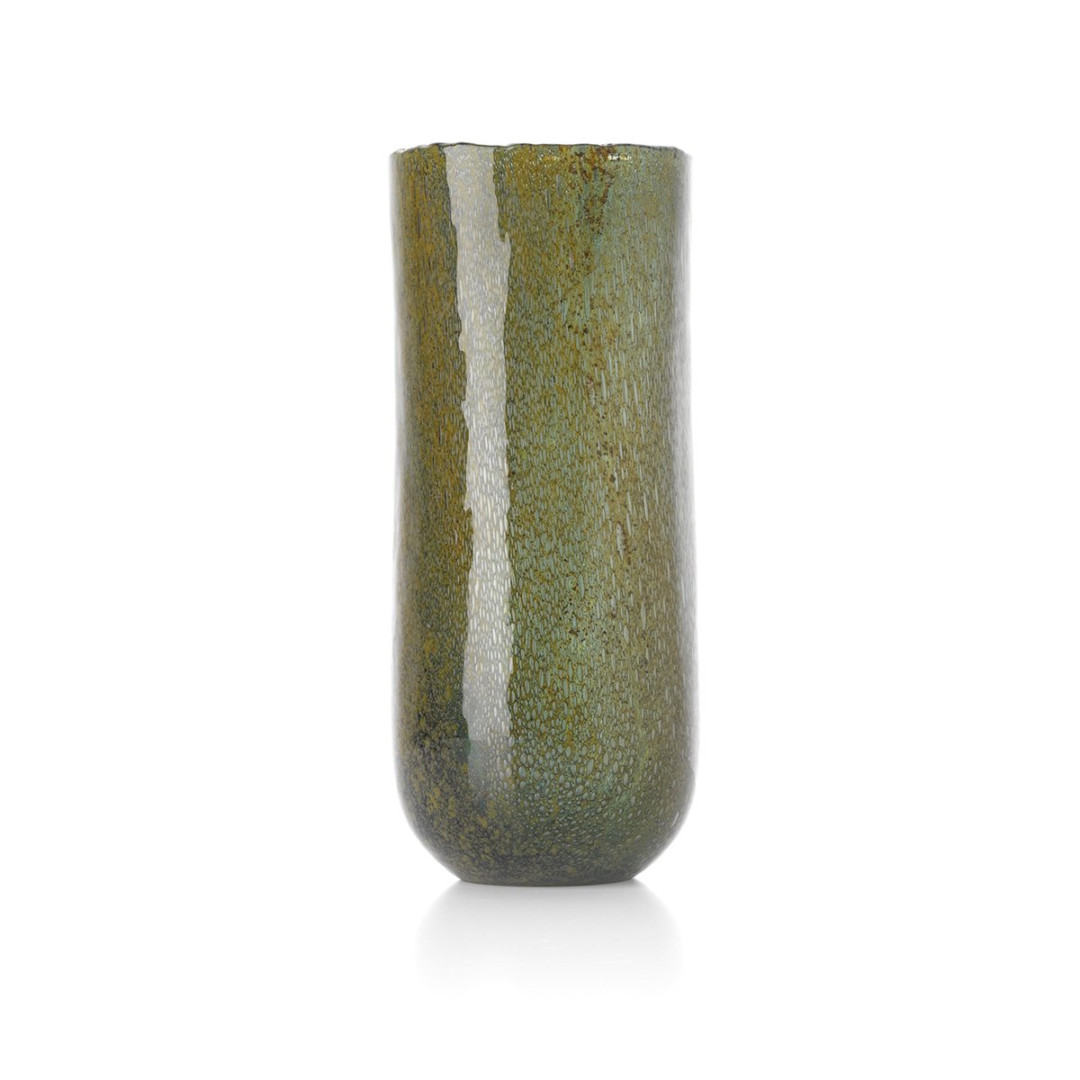 Vase en verre FOREST vert olive, BAZAR BIZAR