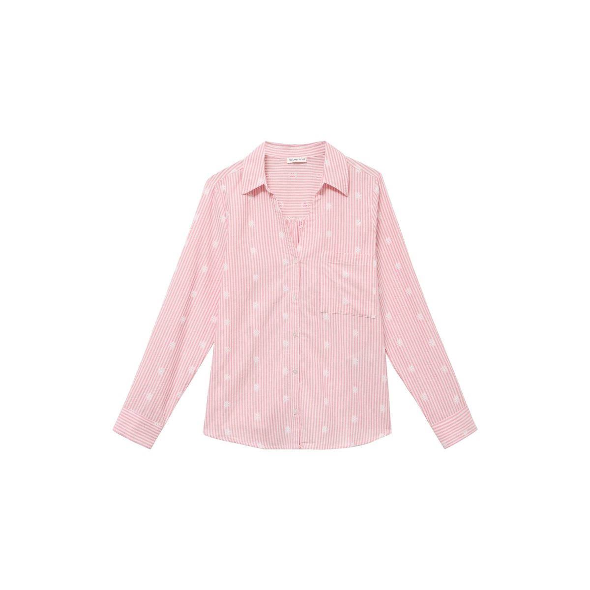 Chemise droite manches longues rouge, CACHE CACHE