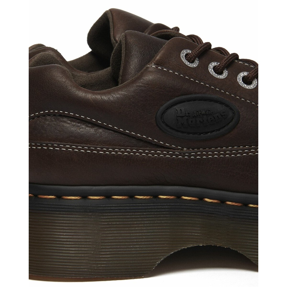 Chaussures Buzz en cuir Milled Nappa marron, DR. MARTENS