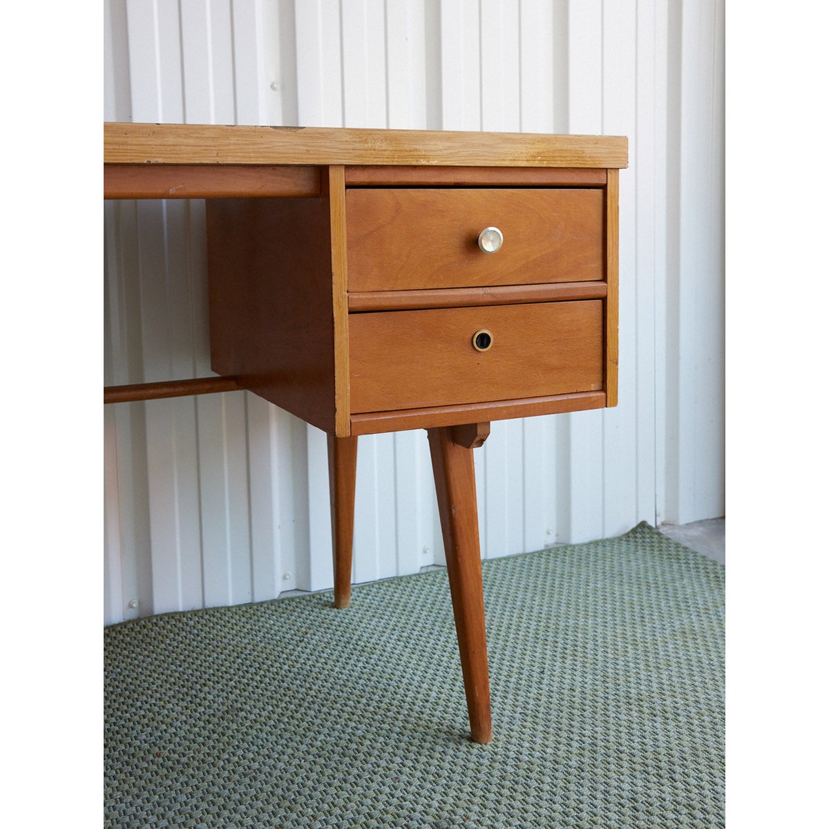 Bureau style scandinave en bois Yvan N°572 - Bon état bois clair, DEBONGOUT
