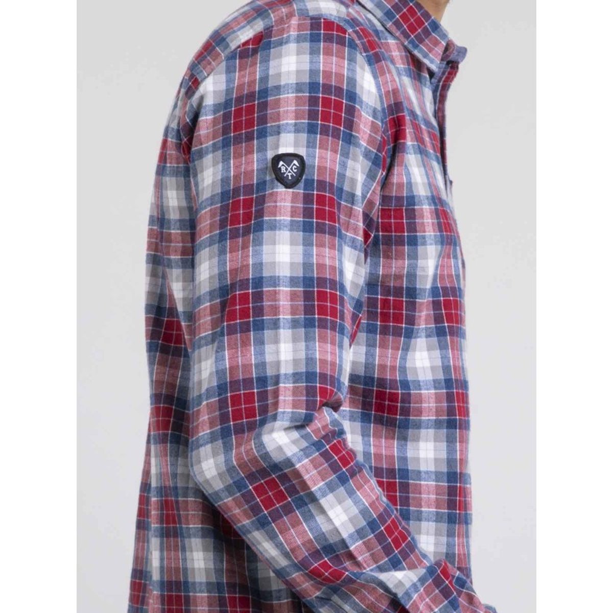 Chemise Manches Longues Carreaux Pur Coton Flanelle Tadonol rouge, RITCHIE