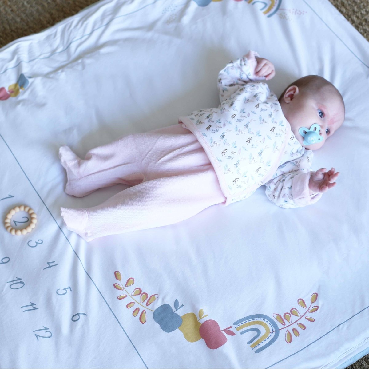 Couverture étape bébé - 90x100CM blanco, TROIS KILOS SEPT
