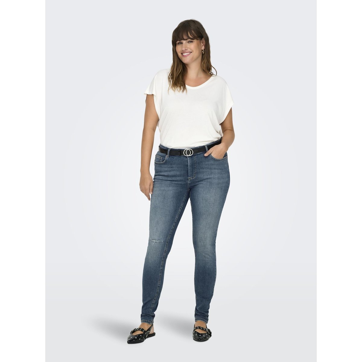 Jean Skinny medium blue denim, ONLY CARMAKOMA