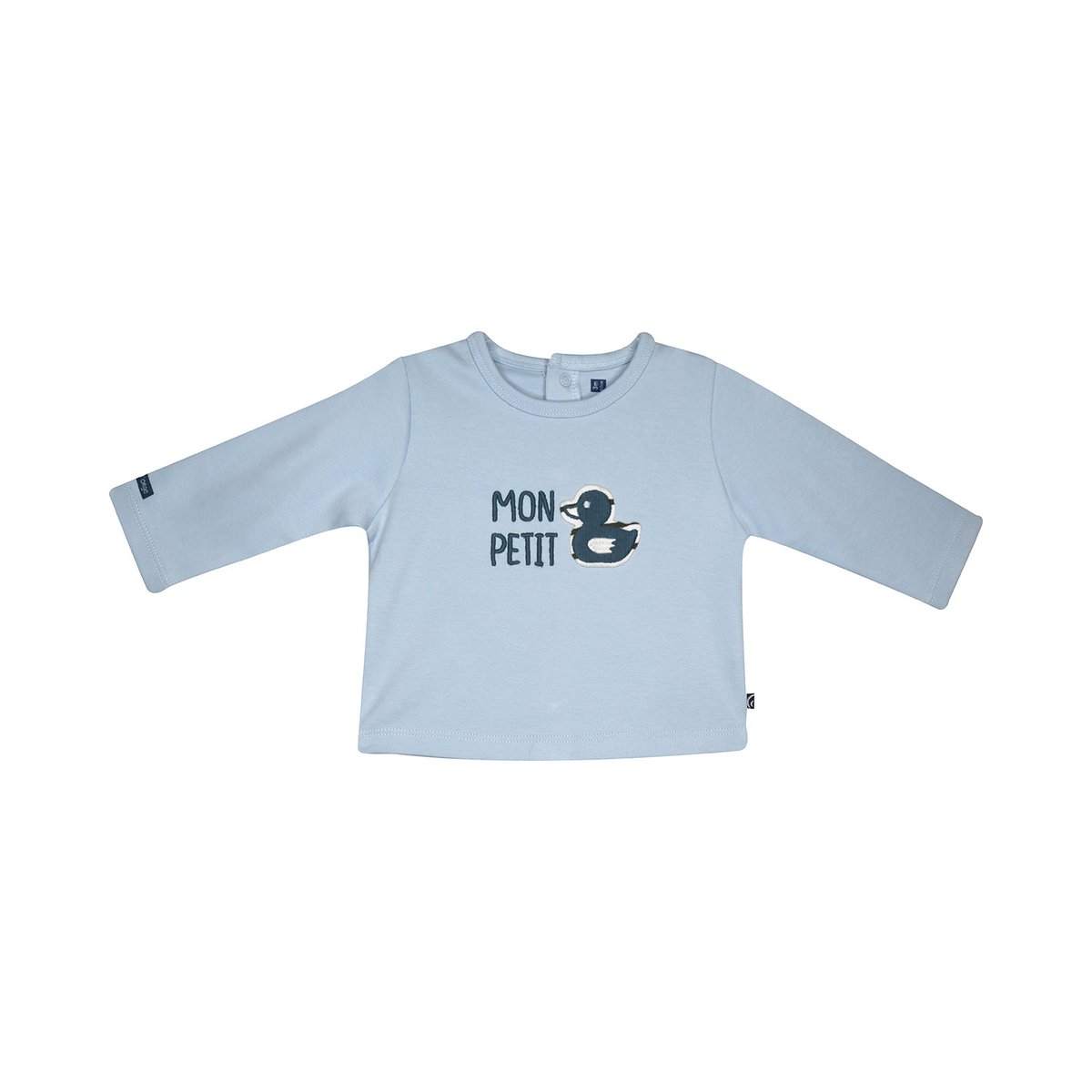 Tshirt pantalon bavoir mio maille bebe bleu, SUCRE D'ORGE