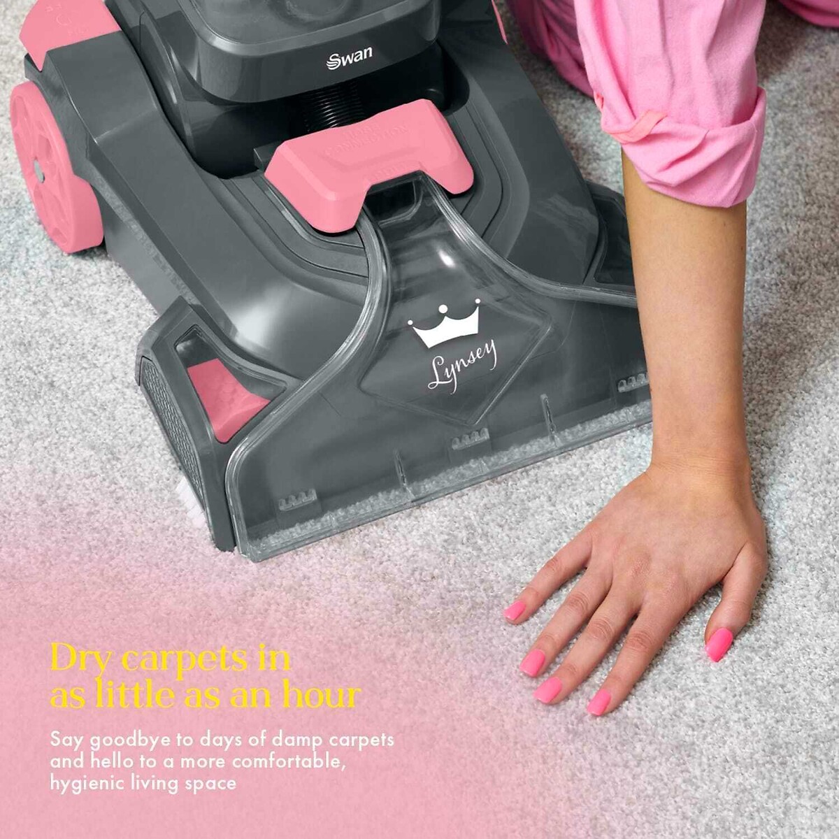 Lynsey Queen of Clean Carpet Cleaner pink, SWAN