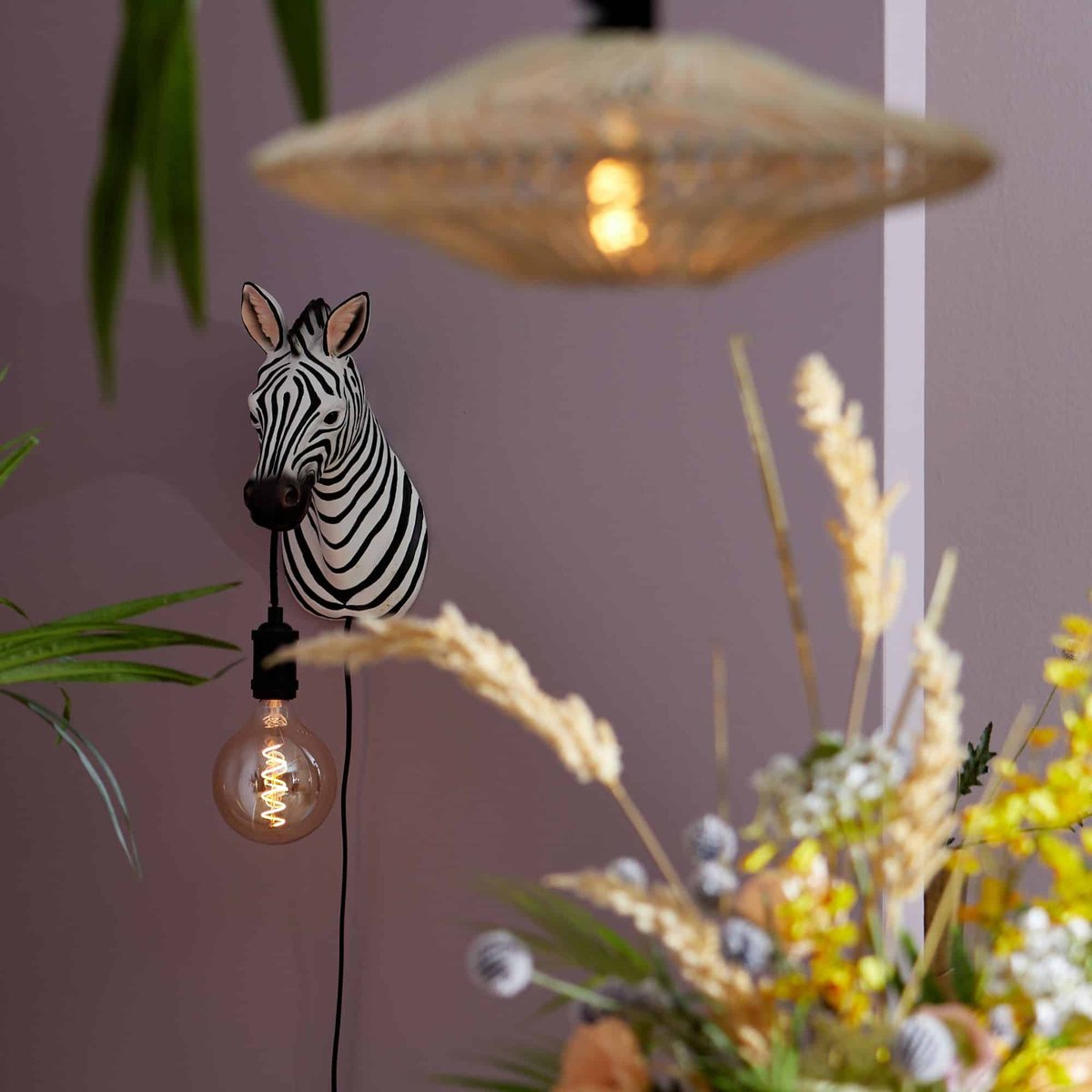 Applique murale plastique zebra Couleur noir Light & Living | La Redoute