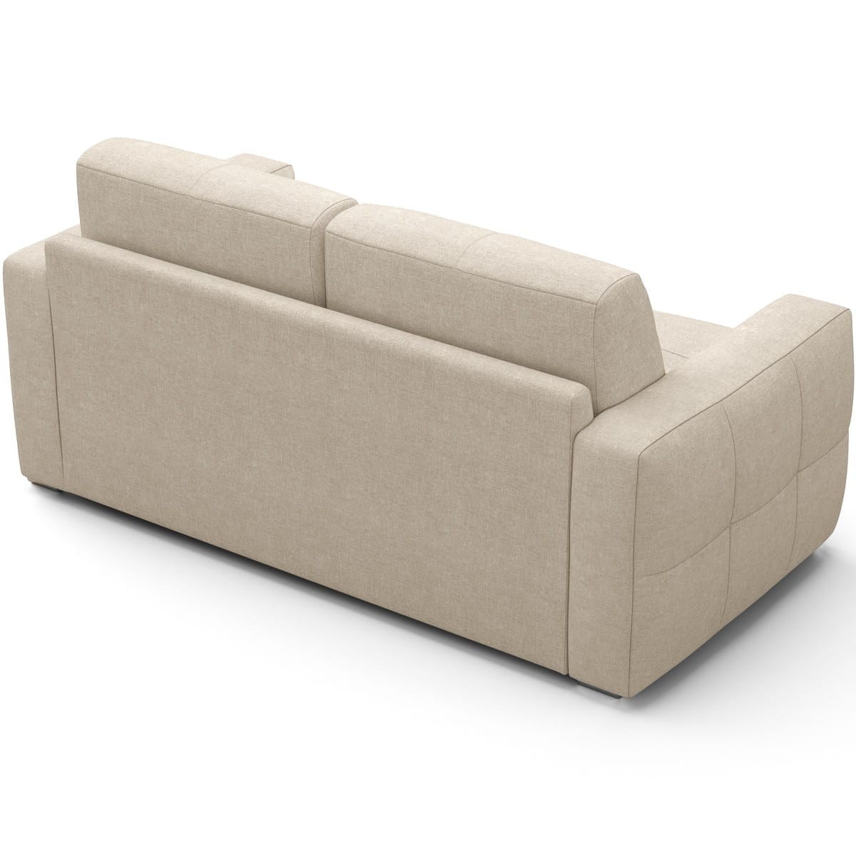 Canapé capitonné convertible 3 places en tissu chenille - ouverture express - CASSIAN beige, HOMIFAB