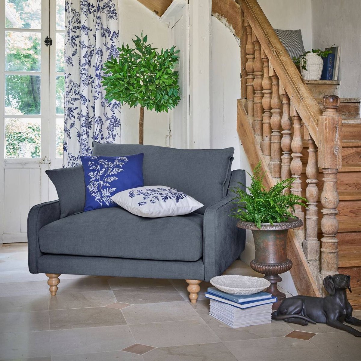 Fauteuil tissu XL - ORSO bleu, CAMIF