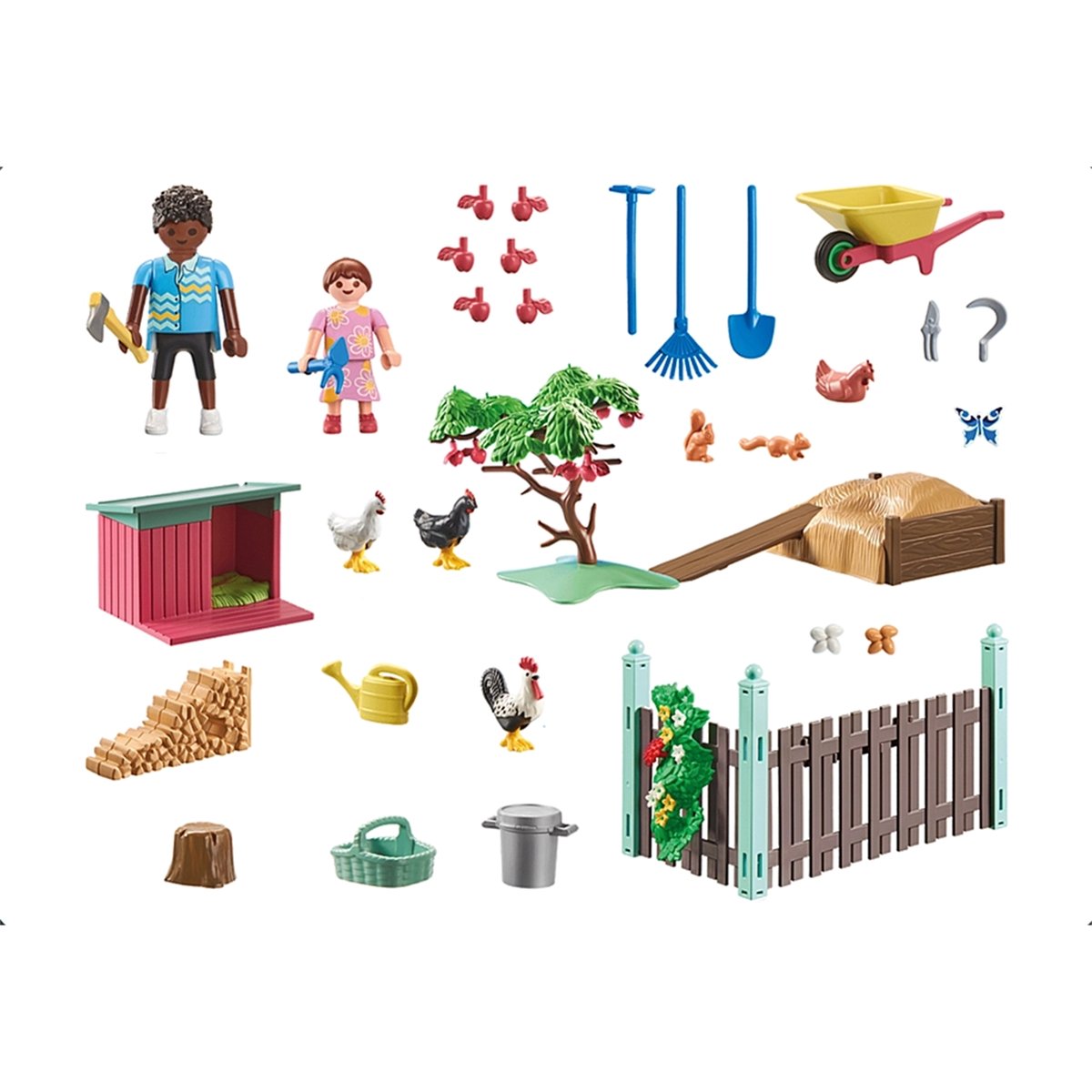Poulailler et jardin multicolore, PLAYMOBIL