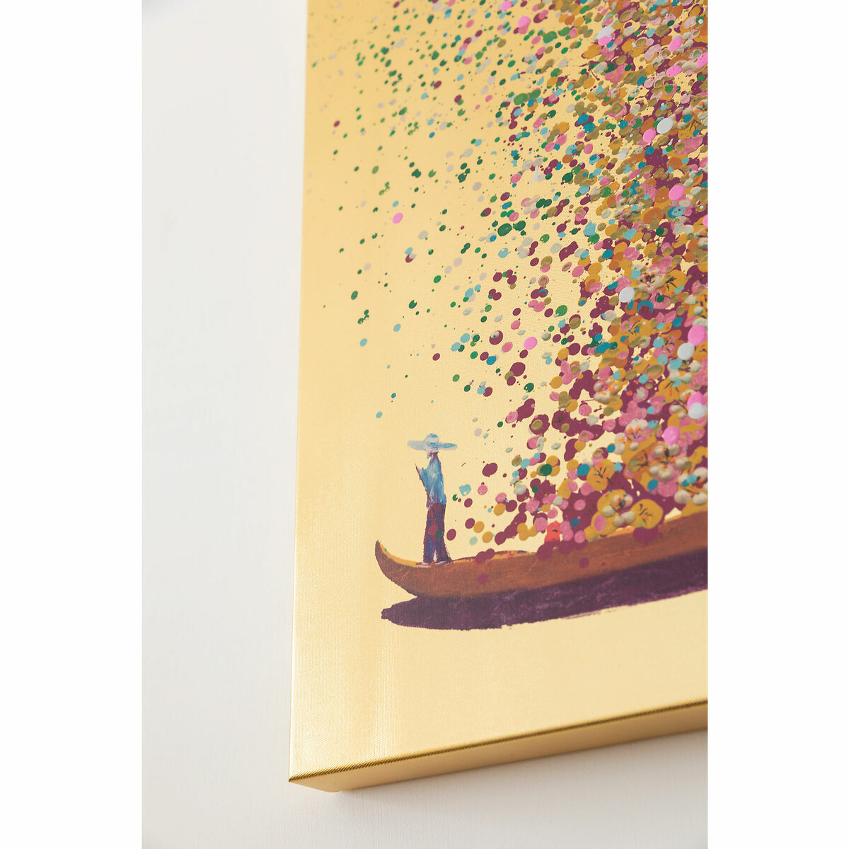Picture Touched Flower Boat Gold Pink 80x100cm gold-coloured, KARE DESIGN