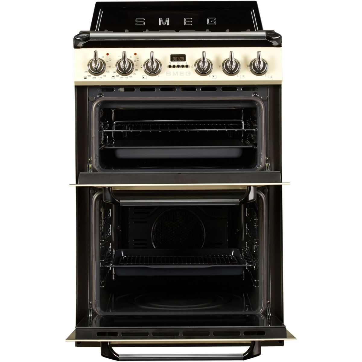 Piano de cuisson gaz 4 feux 60 cm TR62 crème brillant, SMEG