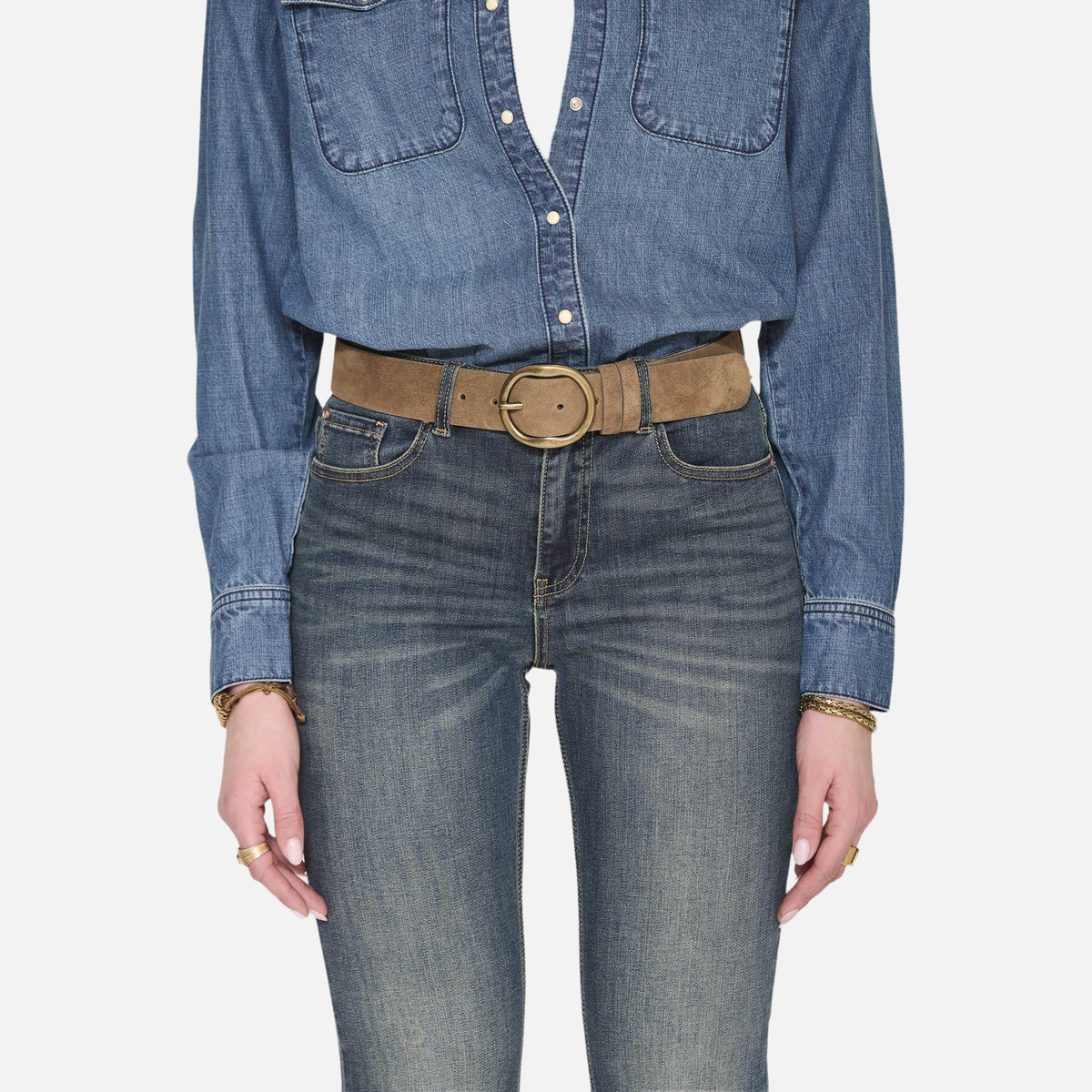 Ceinture DUNO SUEDE tan, MKT STUDIO