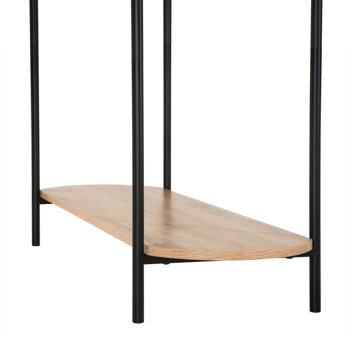 Console 3 niveaux avec flancs en métal bois clair, CALICOSY