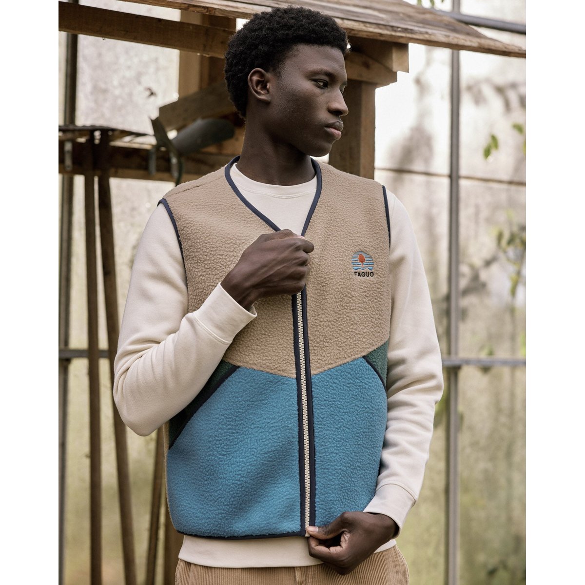Polaire polyester TEILLAY bleu, FAGUO