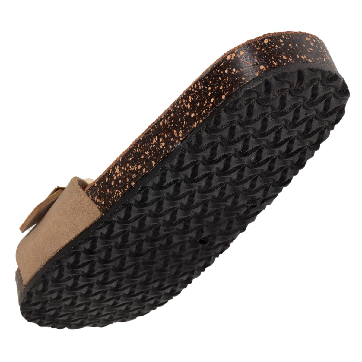 Mules sandales à bride extra confort, semelle intérieure cuir brun, ISOTONER