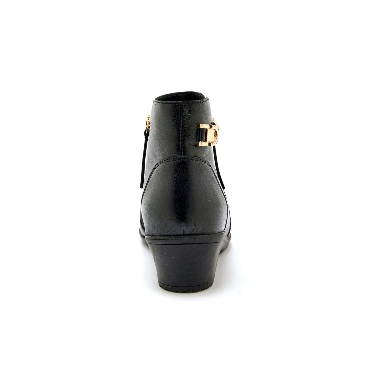 Boots double zip semelle amovible noir, PEDICONFORT