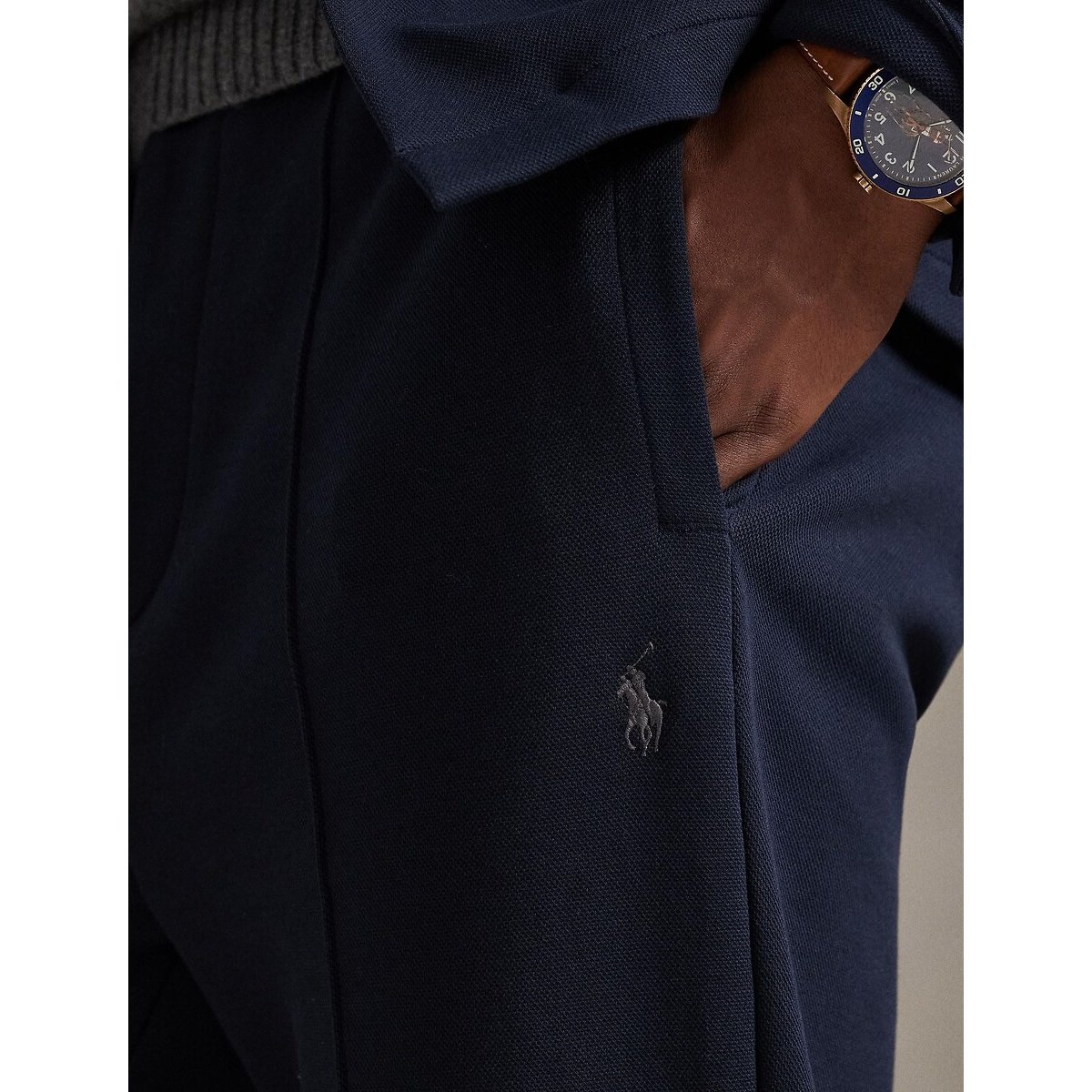 Joggingbroek in dubbele jersey marine , POLO RALPH LAUREN