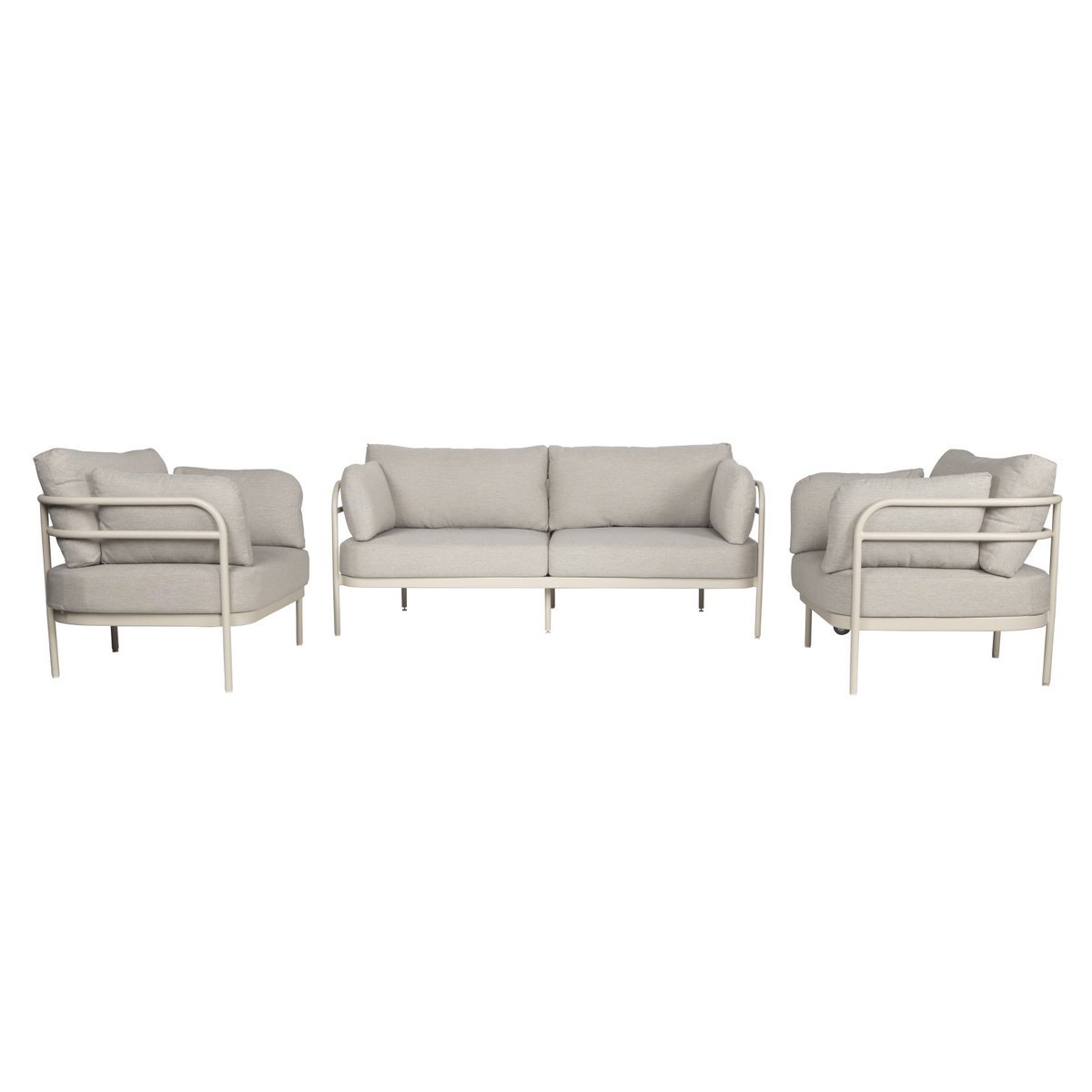 Set de jardin, canapé, fauteuil Vista beige, ZUIVER