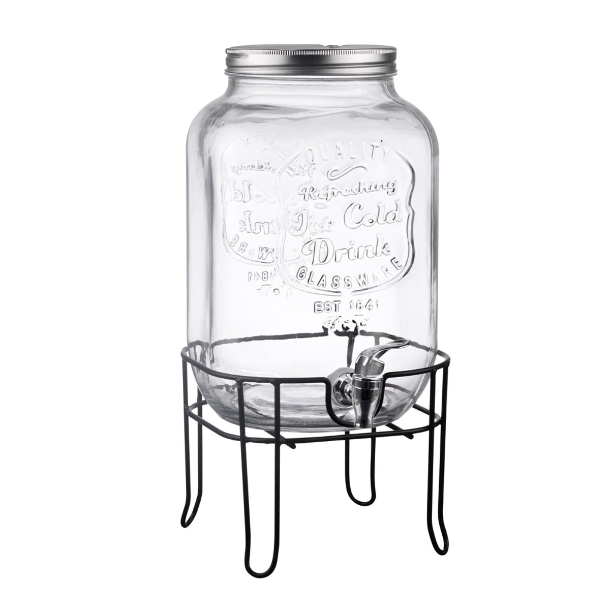 Fontaine à jus avec support 8 l transparent / cristal, TREND'UP