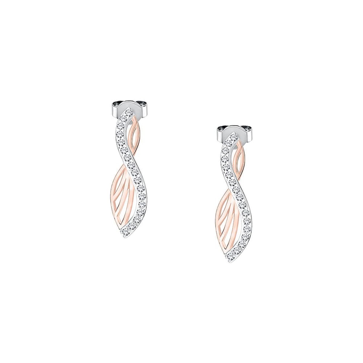 Boucles d'oreilles en Argent/oxyde de zirconium De Zirconium et Oxyde de zirconium argent, ROSELINE