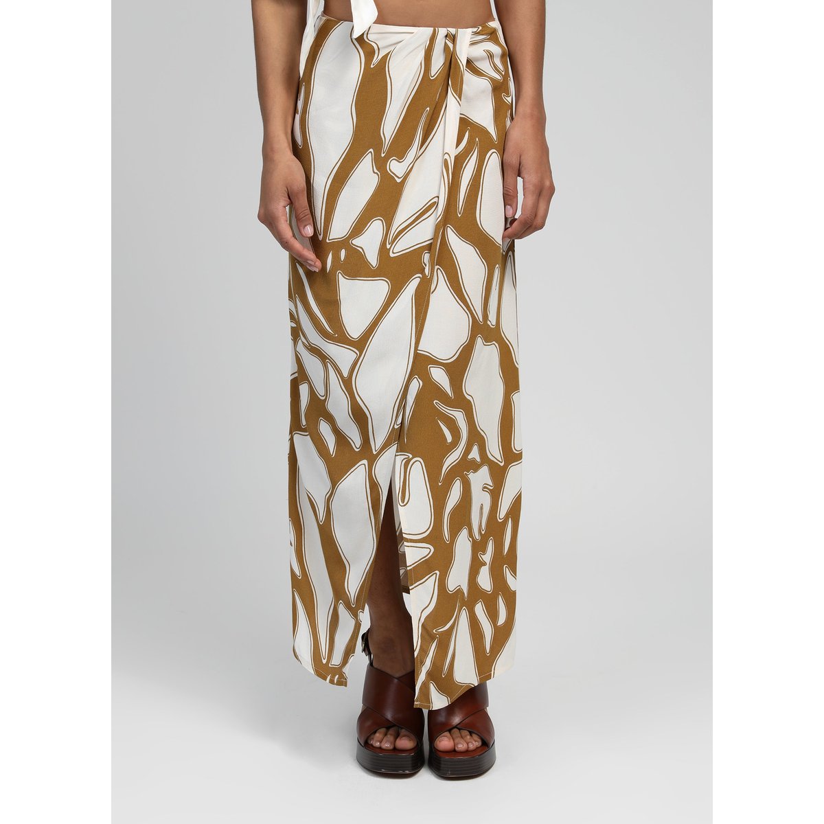 Jupe Longue GERIC flame olive, AN'GE