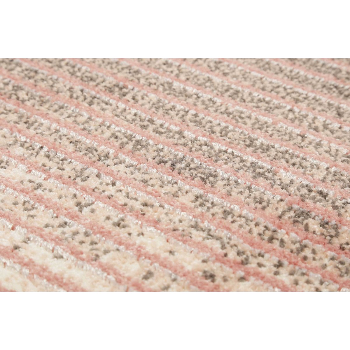 Tapis salon poil ras à relief sobre , VELVET FLOW rose, WECON HOME