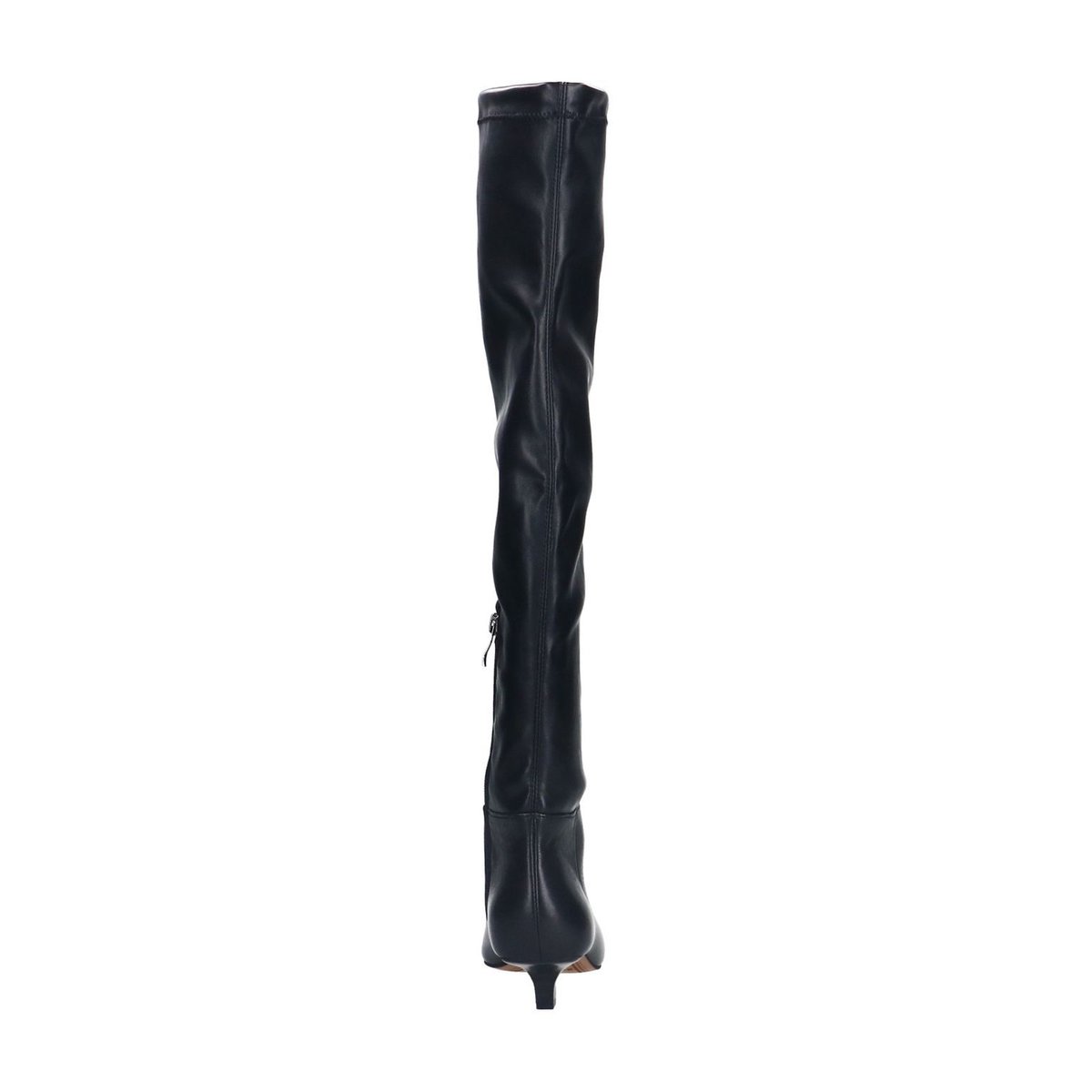 Bottes hautes stretch à petit talon noir, SACHA