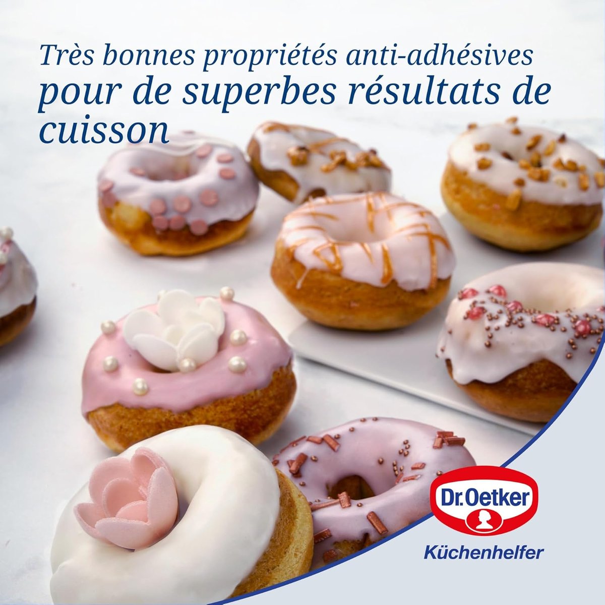 Ensemble de 2 Moules donut et bagel 12 empreintes noir, DR OETKER