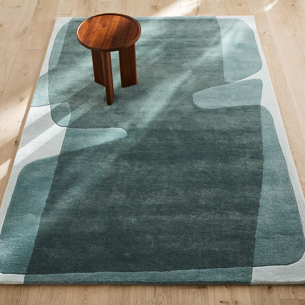 Tapis en lyocell et laine, tufté main, Caldera céladon, AM.PM
